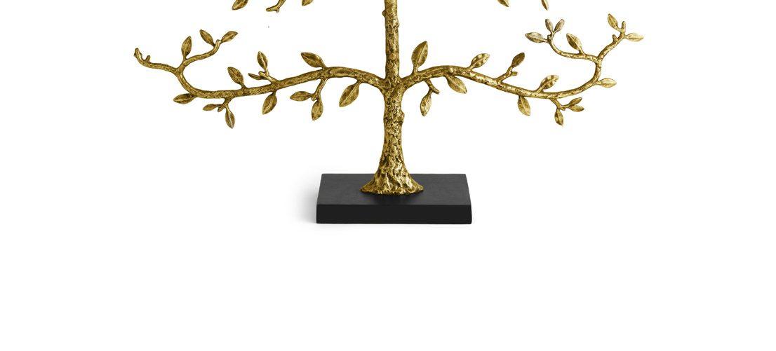 Antique Goldtone Espalier Small Tree