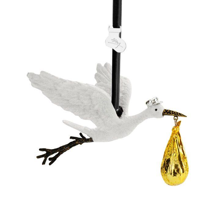 Stork Ornament Gold