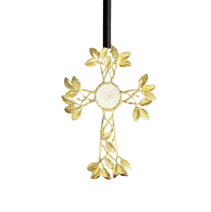 Hand Paint Eternity Cross Ornament