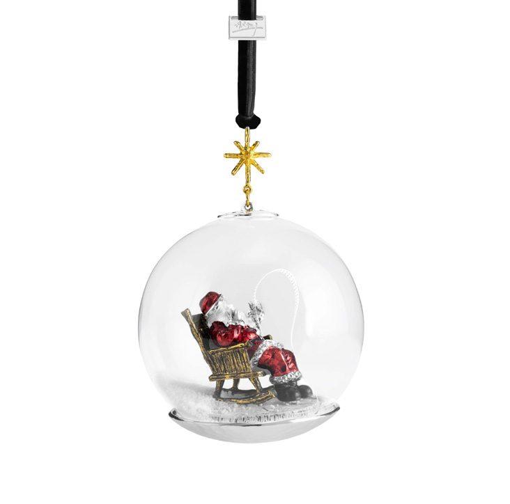 Glittered Hand Paint Merry Go Round Snowglobe Ornament