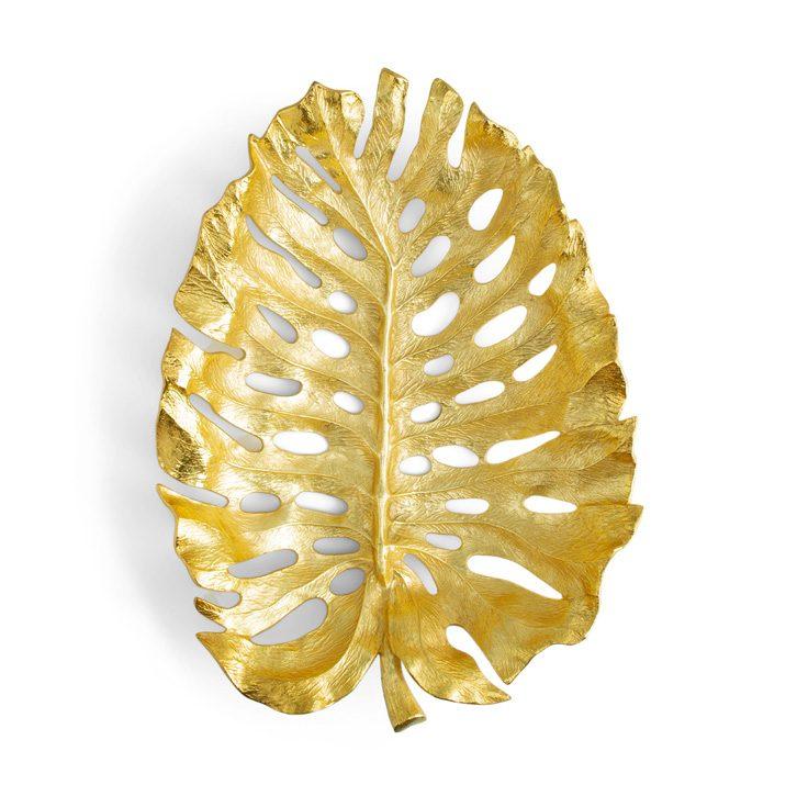 Clear Enamel New Leaves Monstera Centerpiece