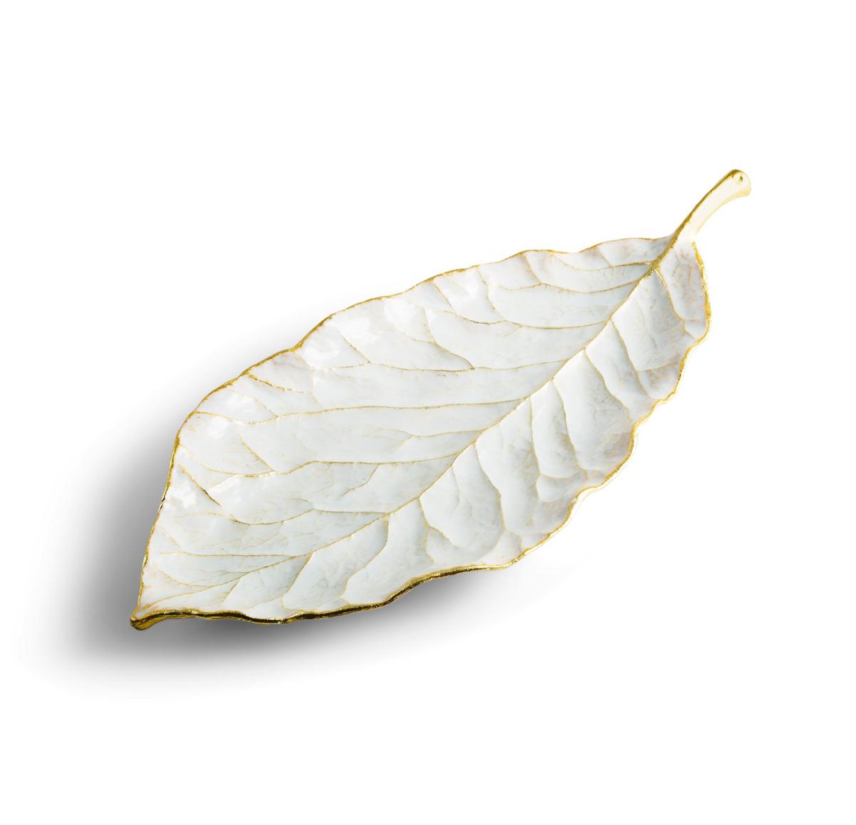 Winter Leaves Magnolia Dish