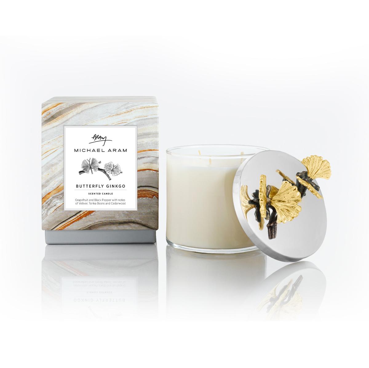 Butterfly Ginkgo Candle