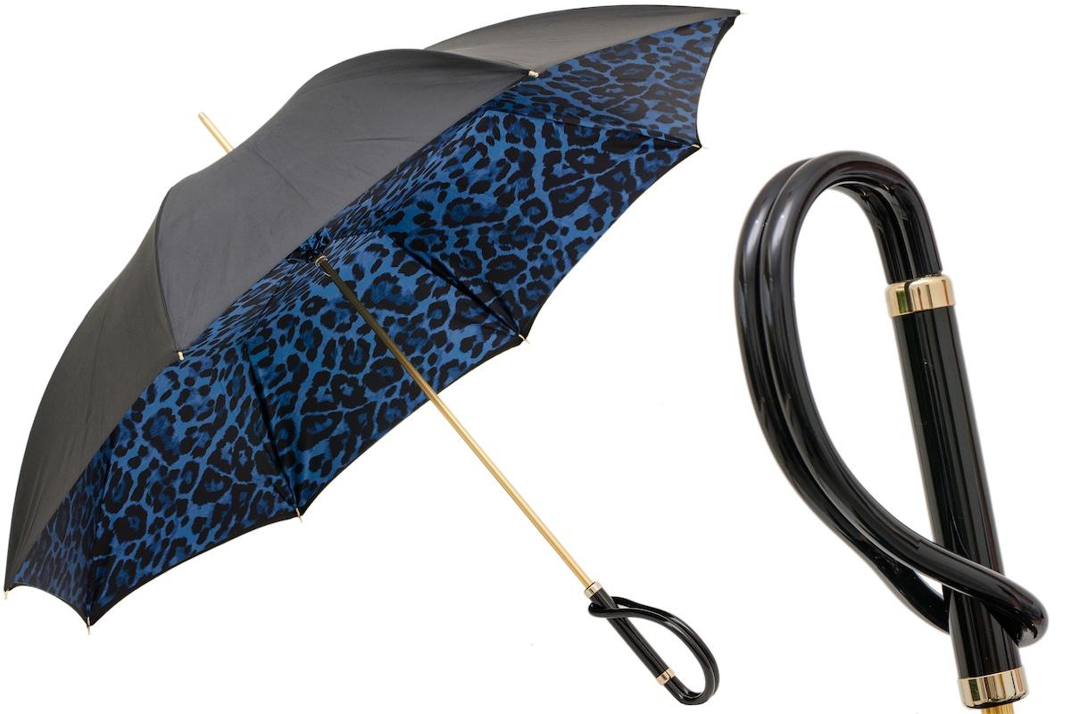 189 5A488-93 A - Animal Print Umbrella in Blue