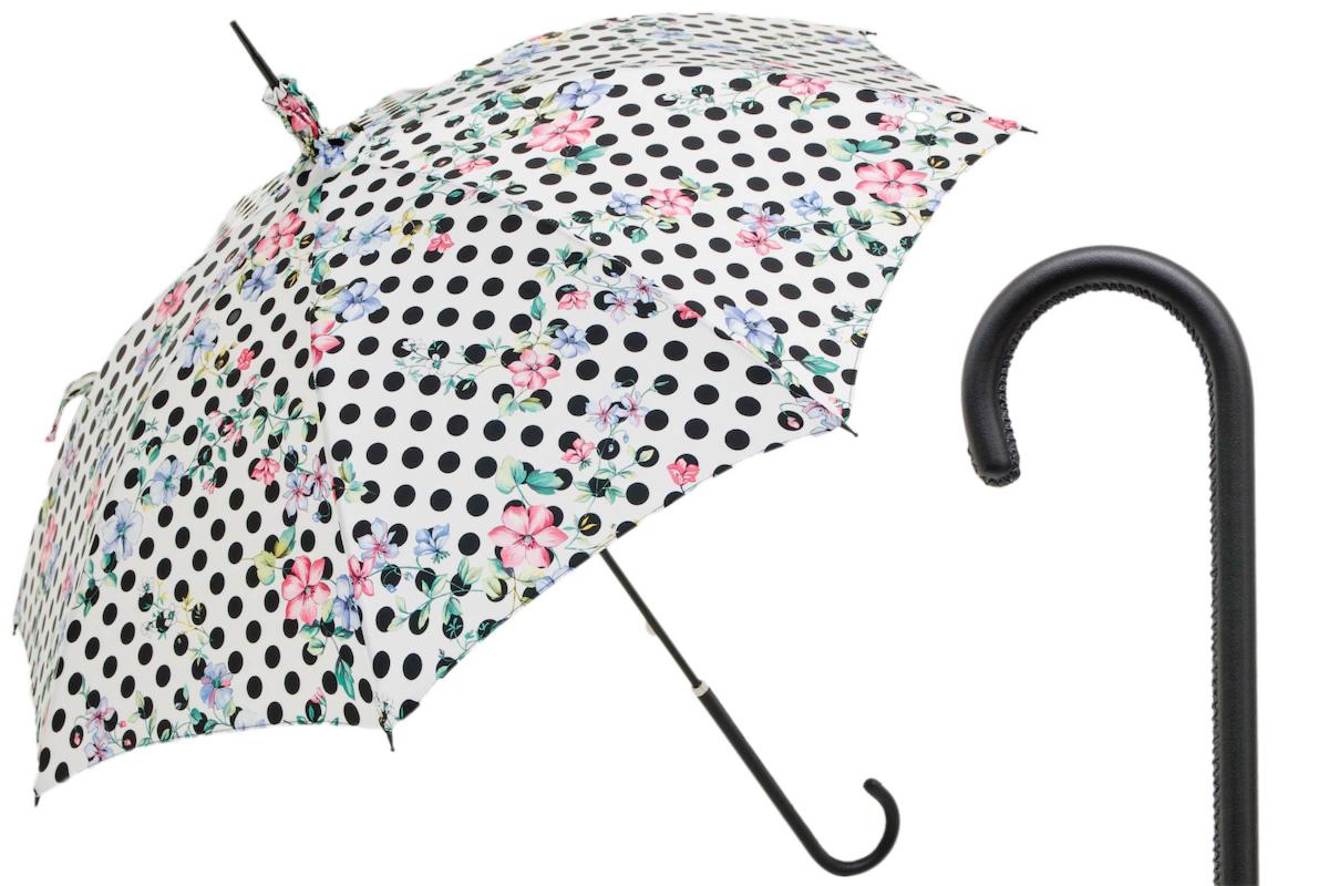 354ni 90462-2 D1 - Polka Dot Parasol with Flowers