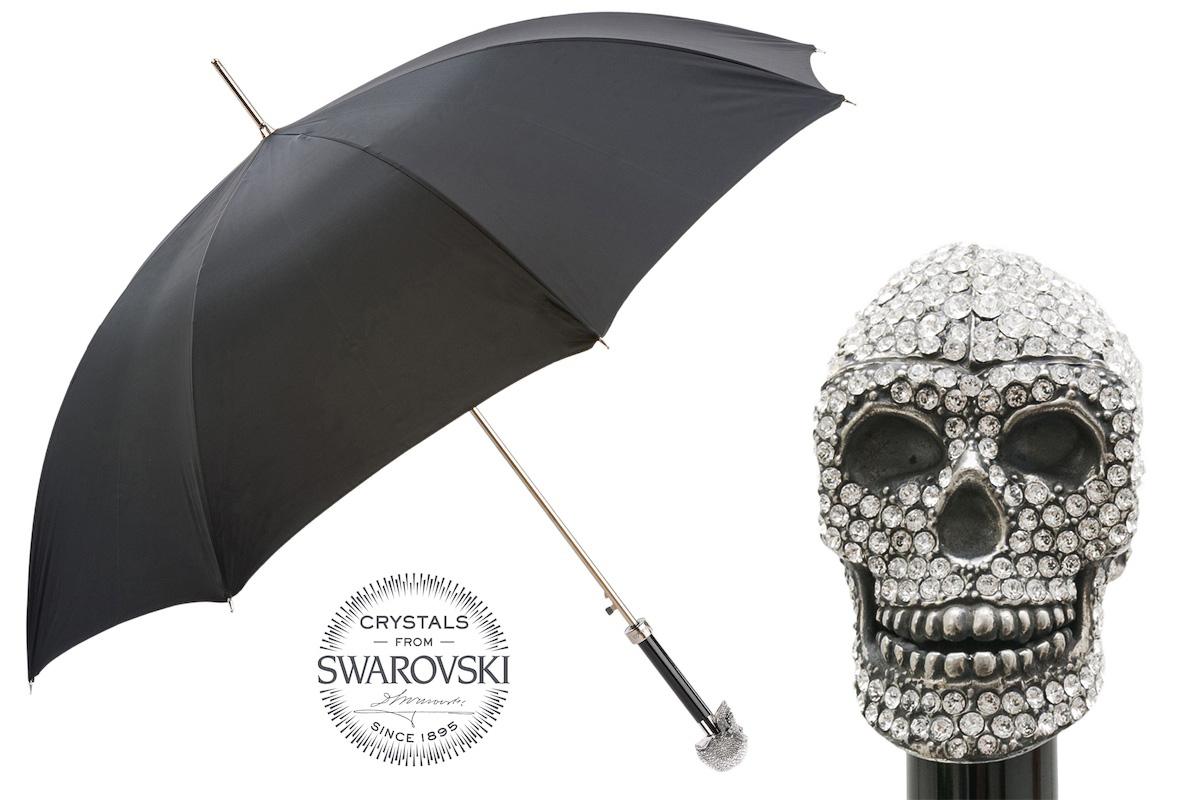 478 Oxf-18 W333tr - Luxury Swarovski® Skull Umbrella