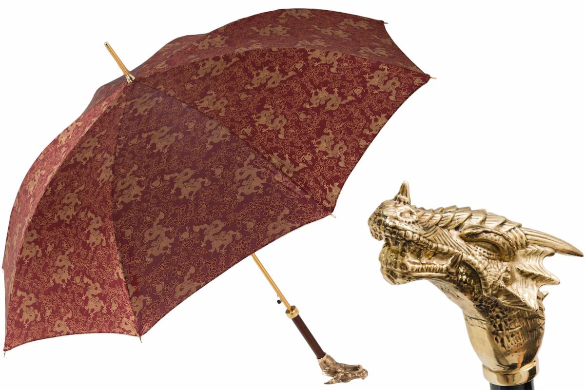 479 51873-1 K73v - Golden Dragons Burgundy Umbrella