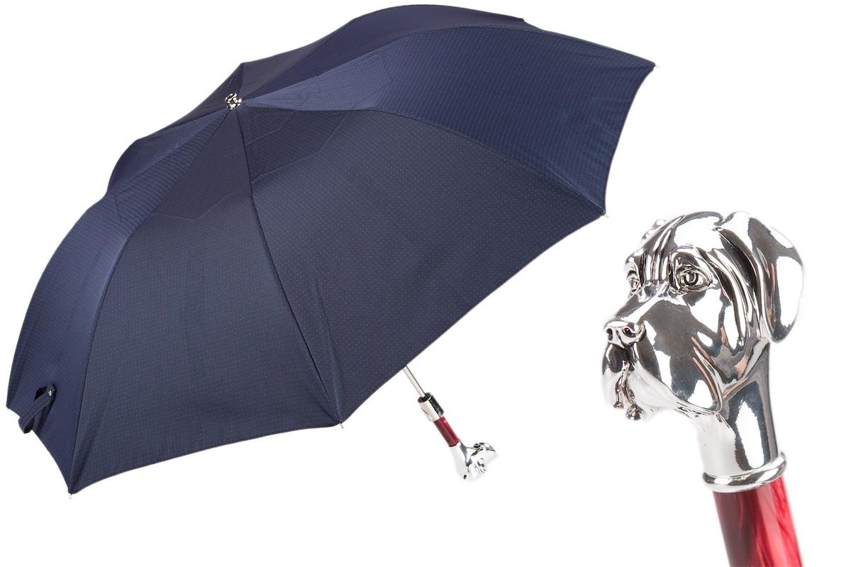 64 Pto CN3 W27PR - Polka Dot Labrador Folding Umbrella