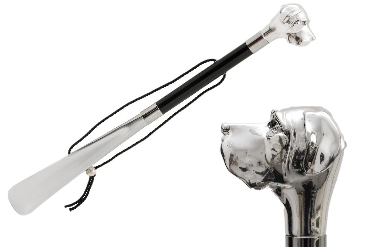 cs W27 - Silver Labrador Shoehorn